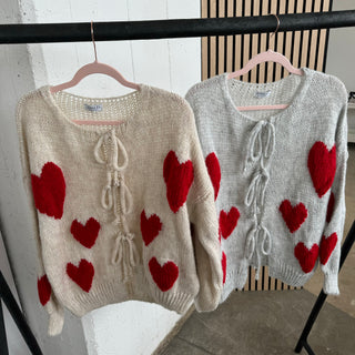 TINY CLOTHES - Heart Strickjacke