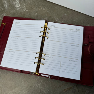 Starterset A5 Binder Cherry x Kalender 2025 Einlagen A5 gelocht