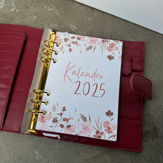 Starterset A5 Binder Cherry x Kalender 2025 Einlagen A5 gelocht