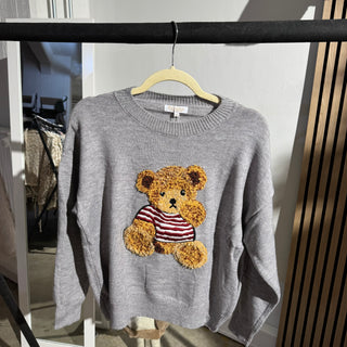 TINY CLOTHES - Teddy Pullover Grau