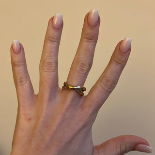 EX Ring Breit | Plain Gold