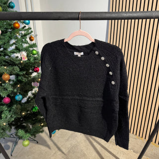 TINY CLOTHES - Black & Sparkle Pullover