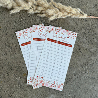 Budget Sheets Flower A6