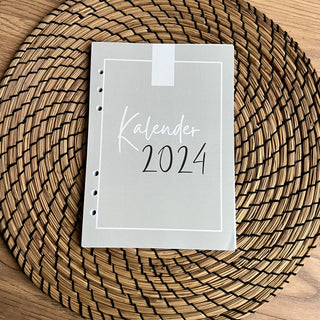 SALE: Kalender 2024 Einlagen A5 gelocht