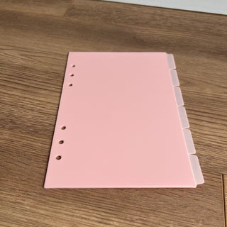 Register / Index für A5 Binder - Babyrosa