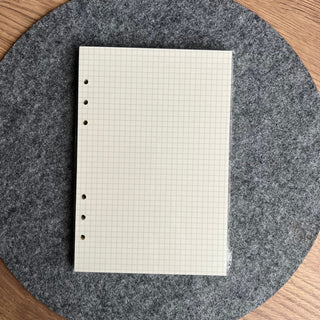 Karierte Einlagen für A6 Binder - 45 Blatt