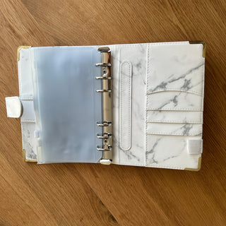 Basic Budget Binder Marmor - A6 mit 5 Umschlägen